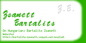 zsanett bartalits business card